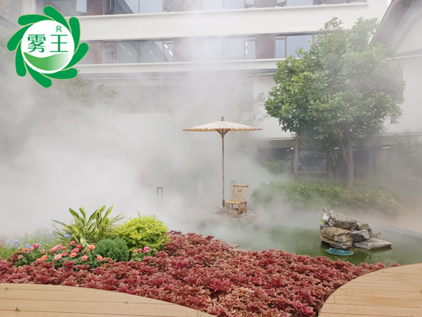 廠區花園霧森系統案例—塘棲法根食品營造仙氣飄飄花園美景